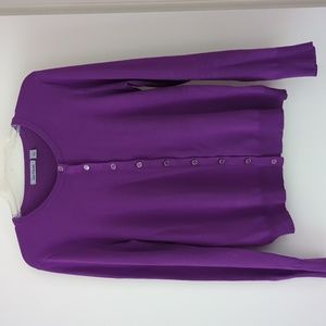 Jason Maxwell Size L Large Purple Cardigan Sweater